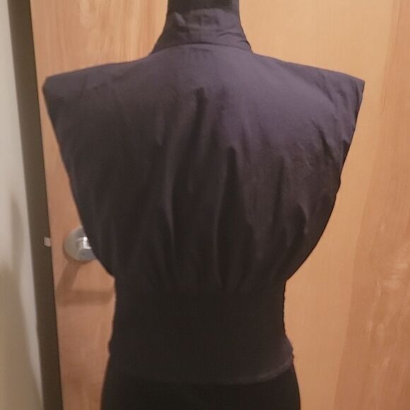 NWOT Anthropologie Black Sleeveless Vest Sz Med - Picture 3 of 9